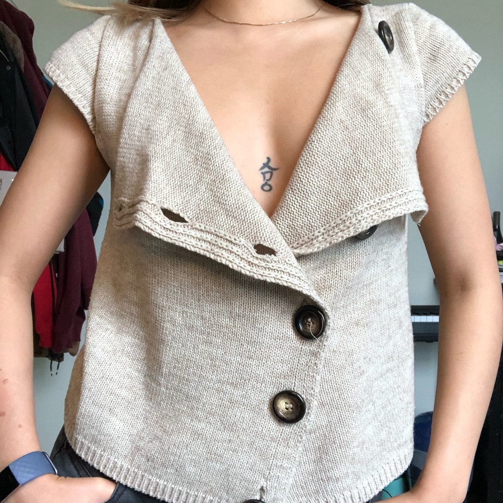 Beige Sweater Vest